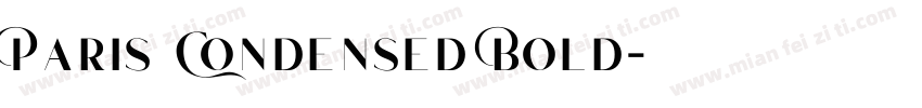 Paris Condensed Bold字体转换